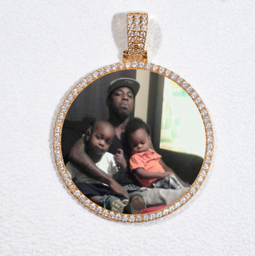 MEDIUM 3D CIRCLE CUSTOM PICTURE PENDANT