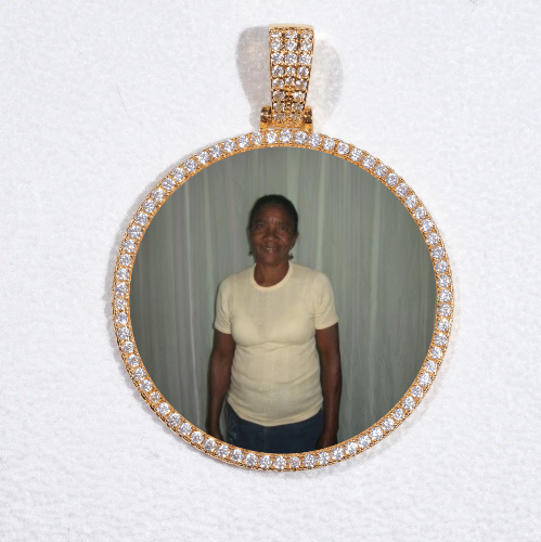 MEDIUM 3D CIRCLE CUSTOM PICTURE PENDANT