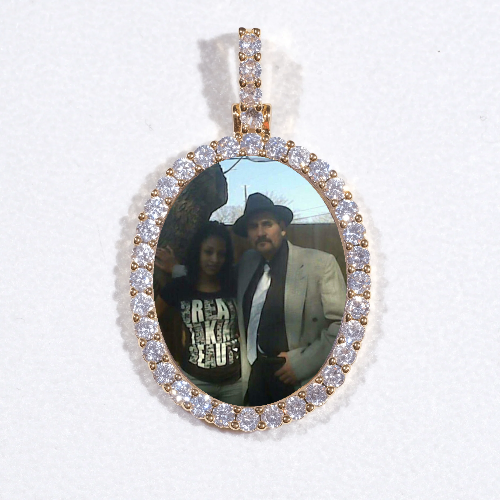 3D Oval Custom Picture Pendant