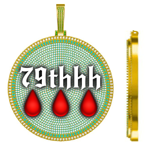 CUSTOM LETTER NECKLACE 3D BIG DISC