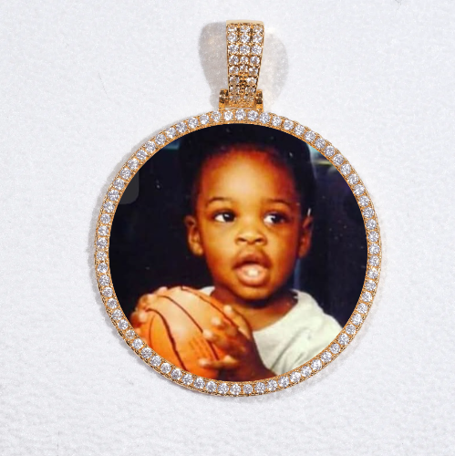 MEDIUM 3D CIRCLE CUSTOM PICTURE PENDANT