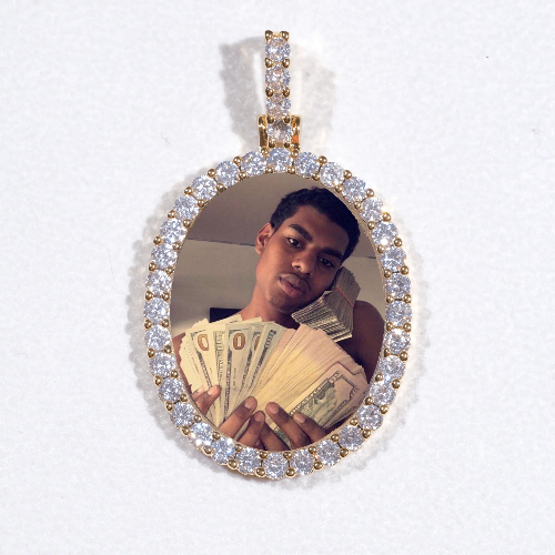 3D Oval Custom Picture Pendant