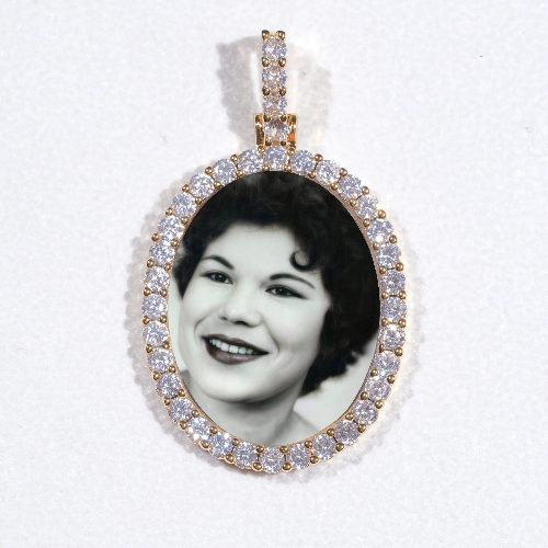 3D Oval Custom Picture Pendant