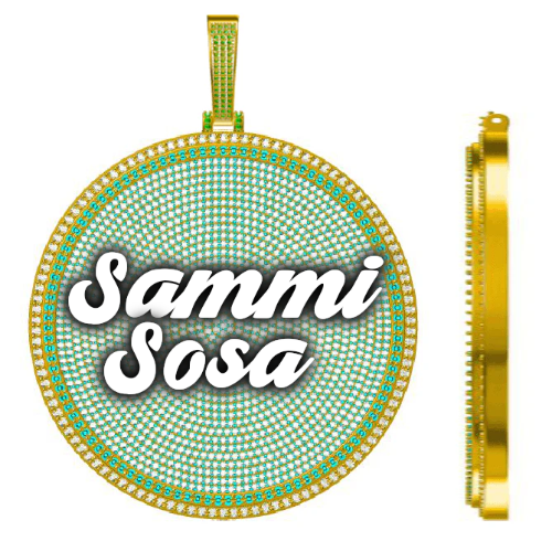 CUSTOM LETTER NECKLACE 3D BIG DISC