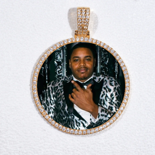 MEDIUM 3D CIRCLE CUSTOM PICTURE PENDANT