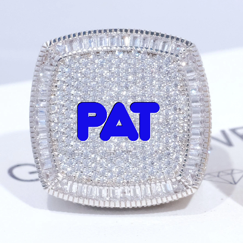 CUSTOM LETTER 3D ICED RING