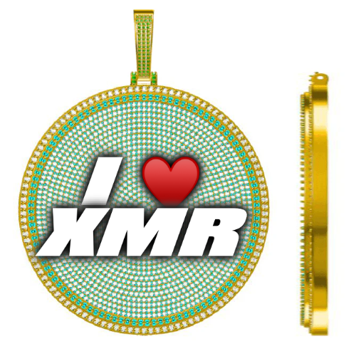 CUSTOM LETTER NECKLACE 3D BIG DISC