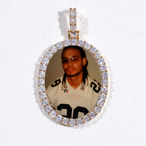 3D Oval Custom Picture Pendant