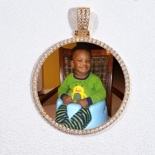 MEDIUM 3D CIRCLE CUSTOM PICTURE PENDANT