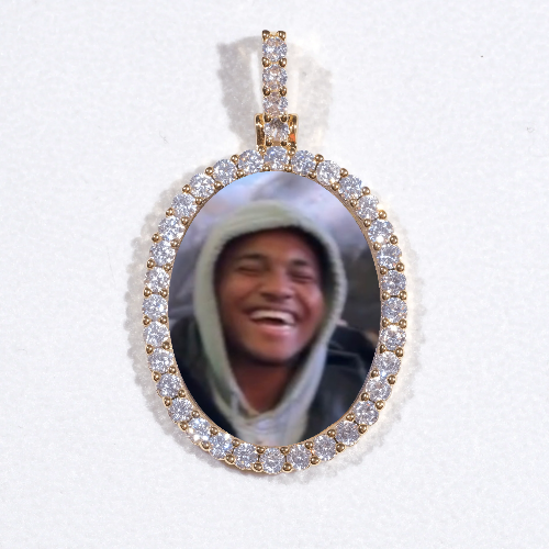 3D Oval Custom Picture Pendant