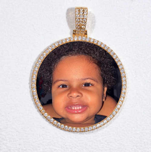 MEDIUM 3D CIRCLE CUSTOM PICTURE PENDANT