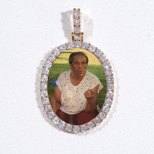3D Oval Custom Picture Pendant