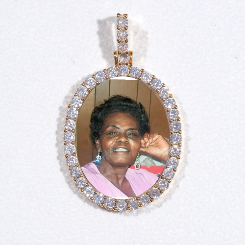3D Oval Custom Picture Pendant