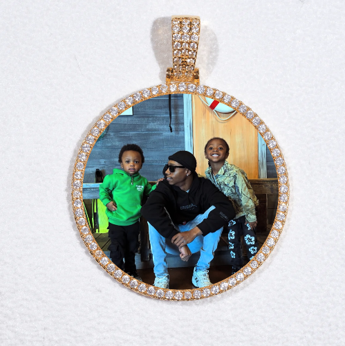 MEDIUM 3D CIRCLE CUSTOM PICTURE PENDANT