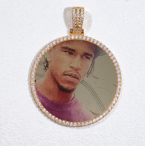 MEDIUM 3D CIRCLE CUSTOM PICTURE PENDANT