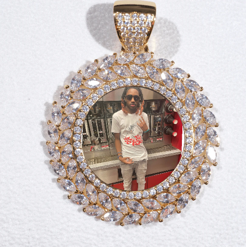 Large 3D Wheat Ear Custom Picture Pendant
