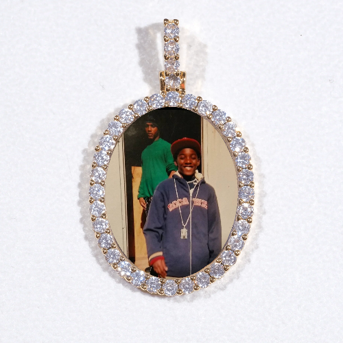 3D Oval Custom Picture Pendant