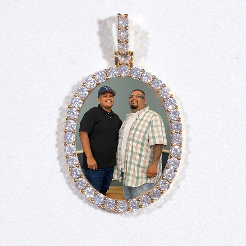 3D Oval Custom Picture Pendant