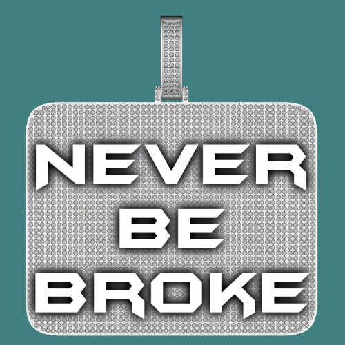 CUSTOM LETTER NECKLACE 3D BIG SQUARE