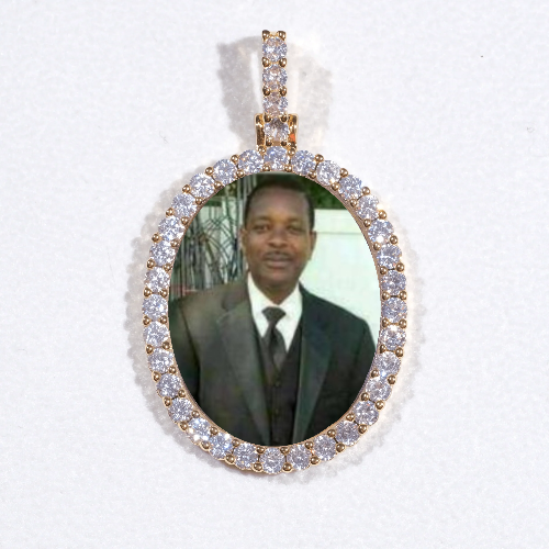 3D Oval Custom Picture Pendant