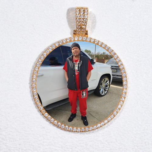MEDIUM 3D CIRCLE CUSTOM PICTURE PENDANT