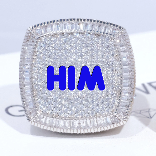CUSTOM LETTER 3D ICED RING