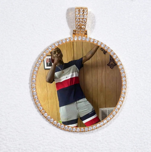 MEDIUM 3D CIRCLE CUSTOM PICTURE PENDANT