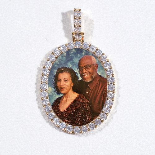 3D Oval Custom Picture Pendant