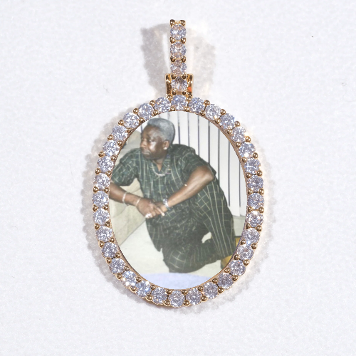 3D Oval Custom Picture Pendant
