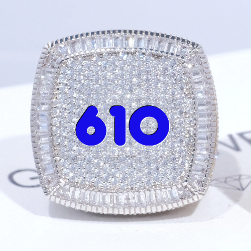 CUSTOM LETTER 3D ICED RING