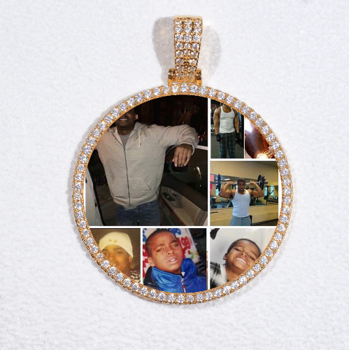 MEDIUM 3D CIRCLE CUSTOM PICTURE PENDANT