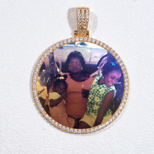MEDIUM 3D CIRCLE CUSTOM PICTURE PENDANT