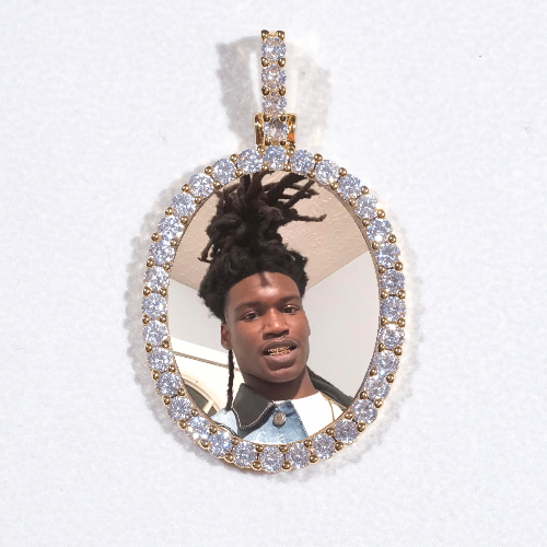 3D Oval Custom Picture Pendant