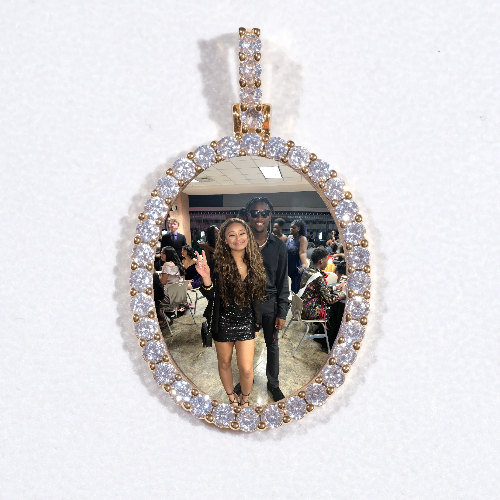3D Oval Custom Picture Pendant