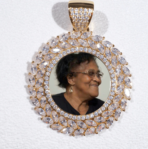 Large 3D Wheat Ear Custom Picture Pendant