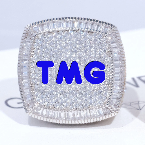 CUSTOM LETTER 3D ICED RING