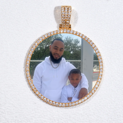 MEDIUM 3D CIRCLE CUSTOM PICTURE PENDANT