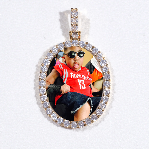 3D Oval Custom Picture Pendant