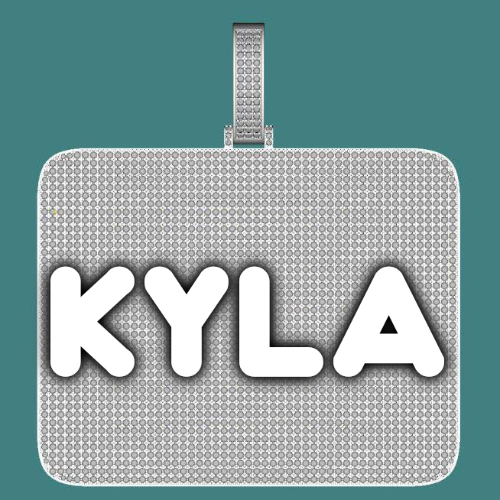 CUSTOM LETTER NECKLACE 3D BIG SQUARE