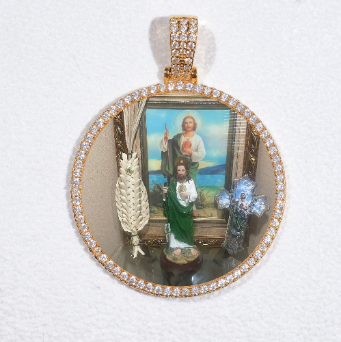 MEDIUM 3D CIRCLE CUSTOM PICTURE PENDANT