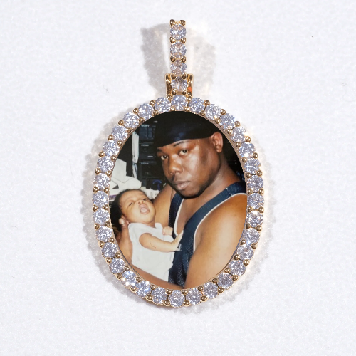 3D Oval Custom Picture Pendant