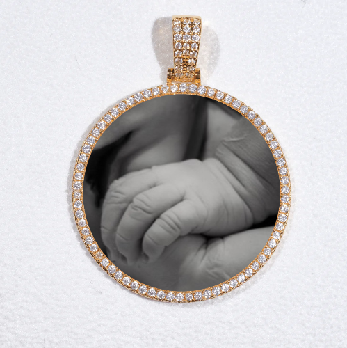 MEDIUM 3D CIRCLE CUSTOM PICTURE PENDANT