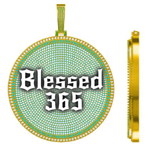 CUSTOM LETTER NECKLACE 3D BIG DISC