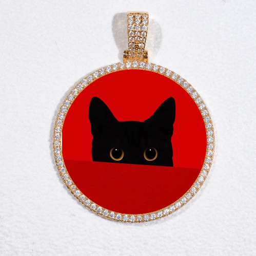 MEDIUM 3D CIRCLE CUSTOM PICTURE PENDANT