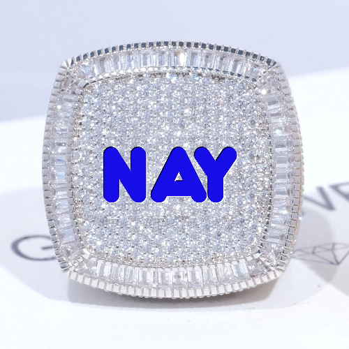 CUSTOM LETTER 3D ICED RING