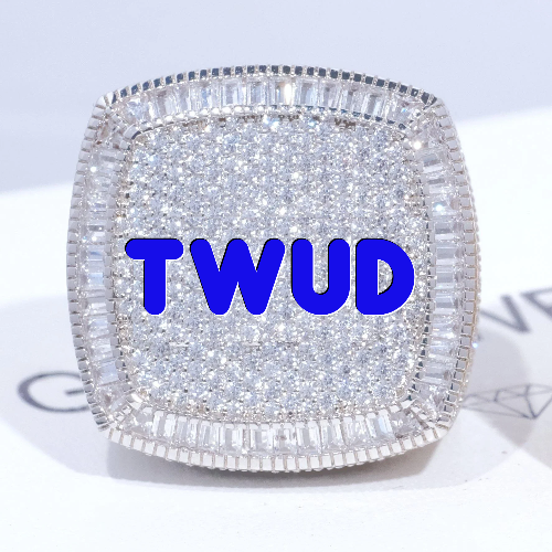CUSTOM LETTER 3D ICED RING