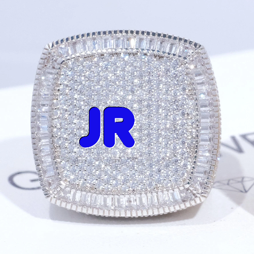 CUSTOM LETTER 3D ICED RING