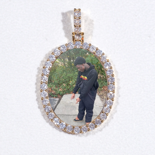 3D Oval Custom Picture Pendant