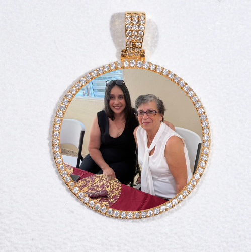 MEDIUM 3D CIRCLE CUSTOM PICTURE PENDANT