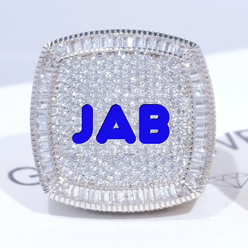 CUSTOM LETTER 3D ICED RING